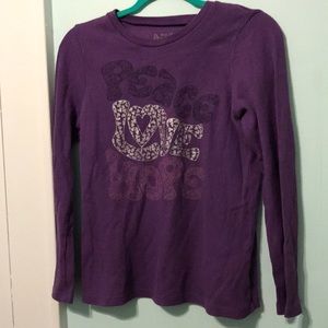 Purple Peace Love Hope Long Sleeve top